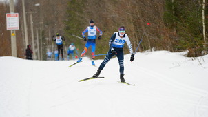 Лыжный марафон «Сияние Севера». Забег участников на дистанции 5 км. 7 апреля 2024 года, г. Ухта (Республика Коми).