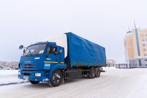 Отправка очередного гуманитарного конвоя из г. Ухты Республики Коми в зону специальной военной операции.
