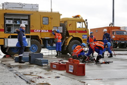 Проверка готовности нештатных аварийно-спасательных формирований ООО «Газпром трансгаз Ухта»