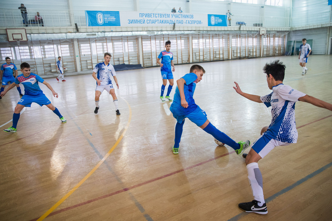 Детская команда по мини-футболу. Матч между командами «Газпром трансгаз Ухта» и «Газпром трансгаз Уфа»