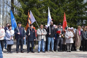 Торжественное открытие военно-мемориального объекта в сквере у памятного знака «Содружество фронта и тыла». 8 мая 2025 года, г. Микунь (Республика Коми).
