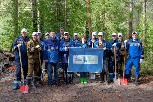 Работники ООО «Газпром трансгаз Ухта» приняли участие во Всероссийском экологическом субботнике «Зелёная Россия»