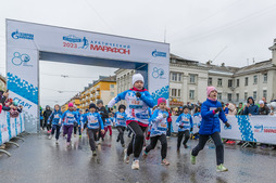 Арктический марафон — 2023, г. Воркута. Старт детской дистанции на 600 метров.