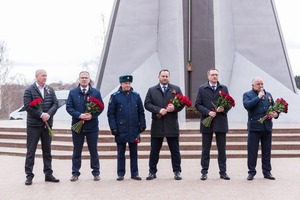 Торжественное открытие военно-мемориальных объектов в ухтинском сквере мемориального комплекса «Вечный огонь». 7 мая 2025 года, г. Ухта (Республика Коми).