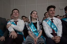 В 2023 году обучение по программе Газпром-классов окончили 20 учащихся. На фото — выпускники Ухтинского технического лицея им. Г.В. Рассохина (Республика Коми)