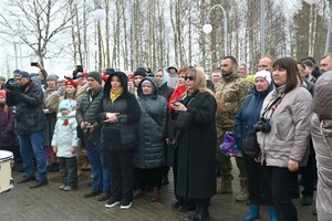 Торжественное открытие военно-мемориального объекта в патриотическом сквере на берегу реки Печора. 7 мая 2025 года, г. Печора (Республика Коми).