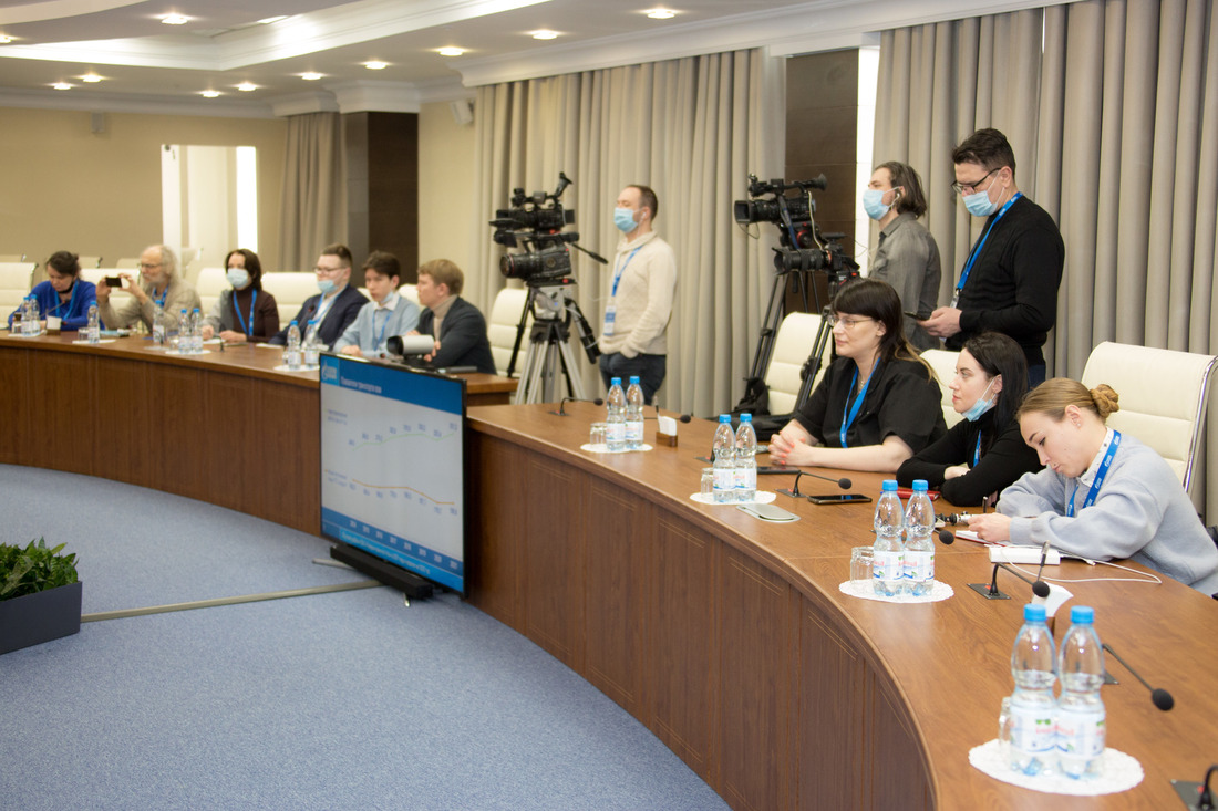 В пресс-конференции приняли участие журналисты из Республики Коми и Вологодской области