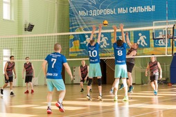 Соревнования по волейболу среди мужских команд группового этапа летней Спартакиады ООО «Газпром трансгаз Ухта»