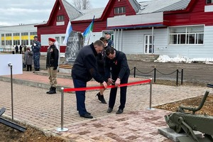 Торжественное открытие военно-мемориального объекта в сквере у мемориального комплекса «Память».  9 мая 2025 года, пос. Синдор (Республика Коми).