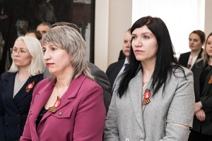 Открытие выставки «Эхо Победы: искусство, вдохновлённое подвигом», посвящённая 80-летию Великой Победы и Году защитника Отечества в России. 6 мая 2025 года, г. Ухта (Республика Коми).