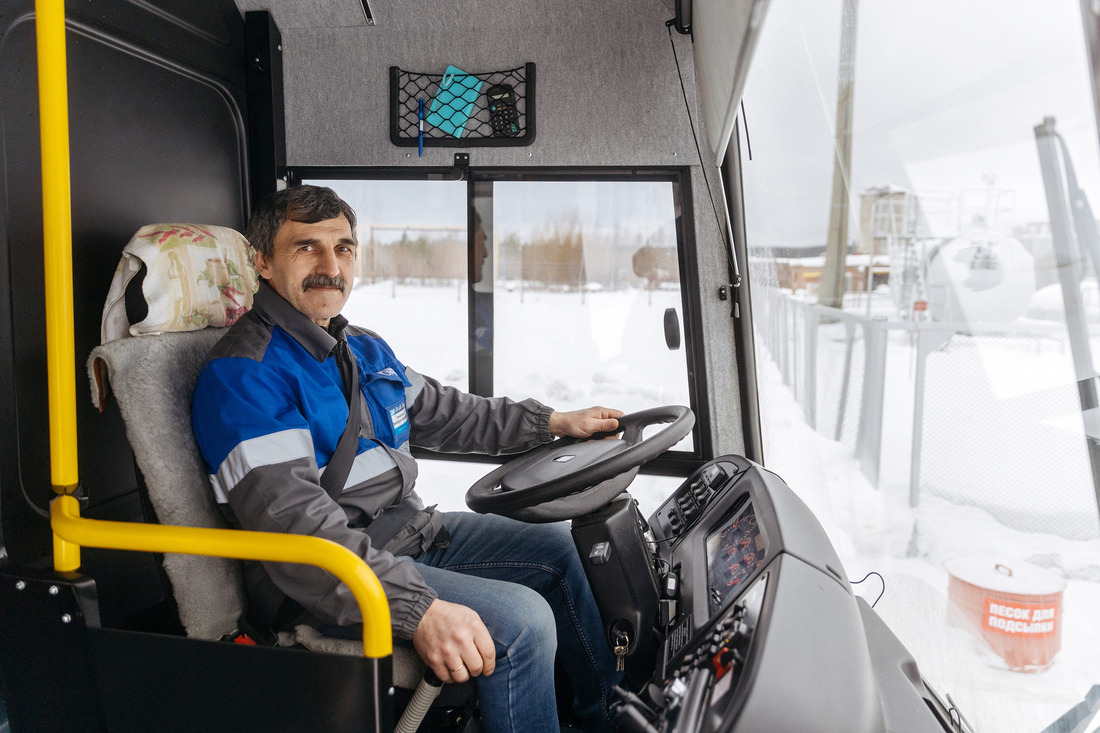 Джамбулат Чанкветадзе, водитель автобуса на компримированном природном газе Ухтинской автотракторной колонны