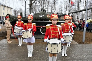Торжественное открытие военно-мемориального объекта в патриотическом сквере на берегу реки Печора. 7 мая 2025 года, г. Печора (Республика Коми).