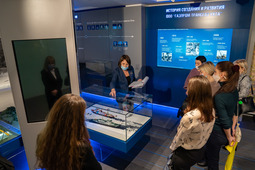 Участники посетили экскурсию по презентационной экспозиции „История создания и развития ООО „Газпром трансгаз Ухта“