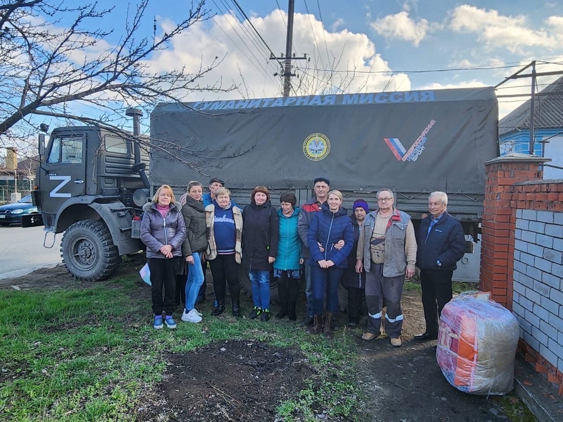 27 марта гуманитарная помощь для жителей города Мариуполя Донецкой Народной республики прибыла в конечный пункт назначения