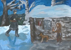"Освобождение деревни" Хозяинова Анастасия, 10 лет, г. Ухта, дипломант 10-14 лет