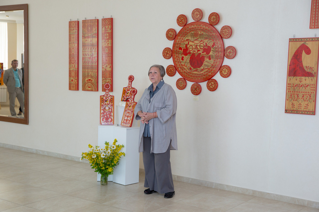 Ирина Владимировна Пушина на открытии выставки