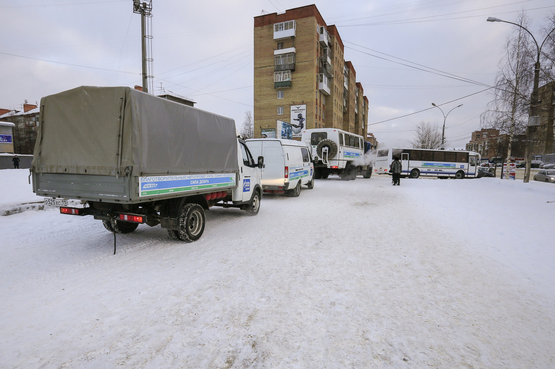 В автопробеге принимает участие грузовая и пассажирская техника ООО «Газпром трансгаз Ухта»