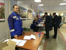 Регистрация на сборном пункте ООО «Газпром трансгаз Ухта»