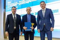 Виталий Янчук (слева), Виктор Кабанов (Юбилейное ЛПУМГ), Дмитрий Волков