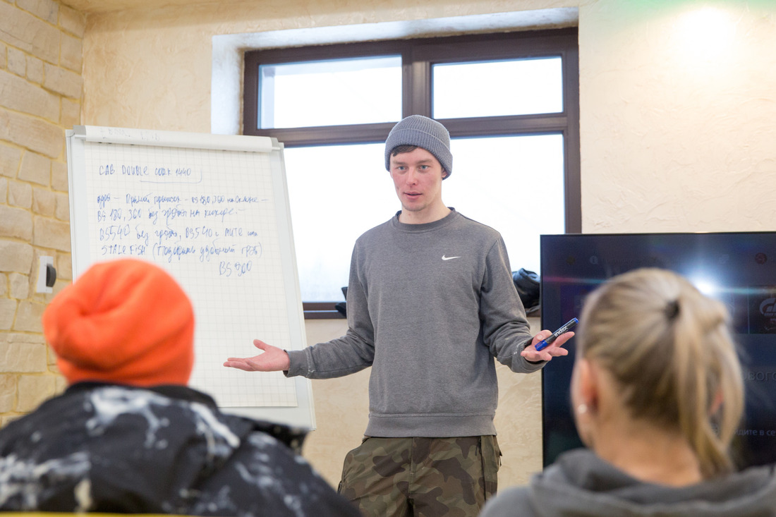 Антон Мамаев прочел лекцию о планировании и способах достижения целей по выполнению трюков различной сложности